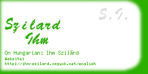 szilard ihm business card