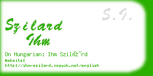 szilard ihm business card